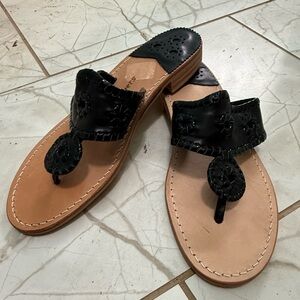 Jack Rogers Black and Tan Sandals